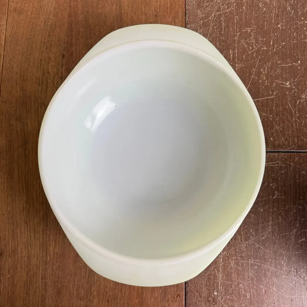 Vintage‎ Pyrex Yellow Green 024 Round 2 Qt Serving Bowl Casserole Dish